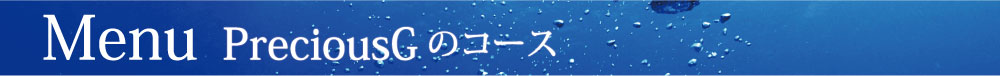 Menu PreciousGのコース